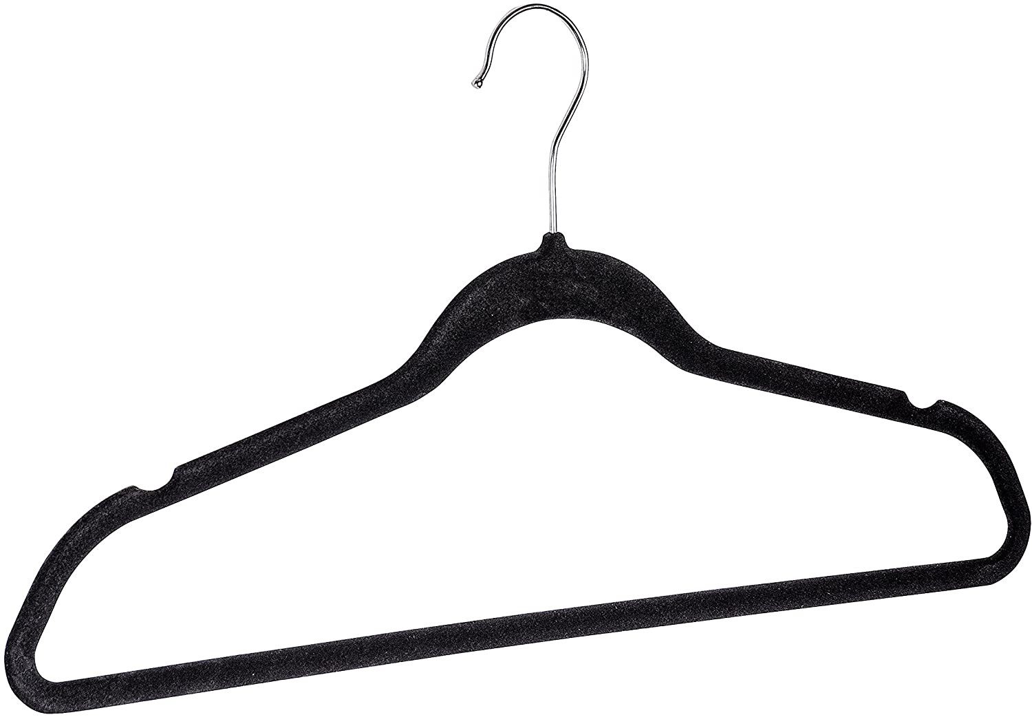 WENKO Autokleiderbügel Wenko Kleiderbügel 5er Set schwarz Kunststoff extradünn 45 cm, (1-tlg)