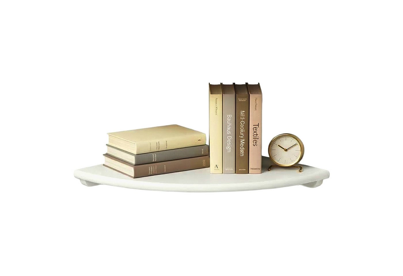 relaxdays Eckregal Wand Walnussholz, 1-tlg., weiss, 35 cm