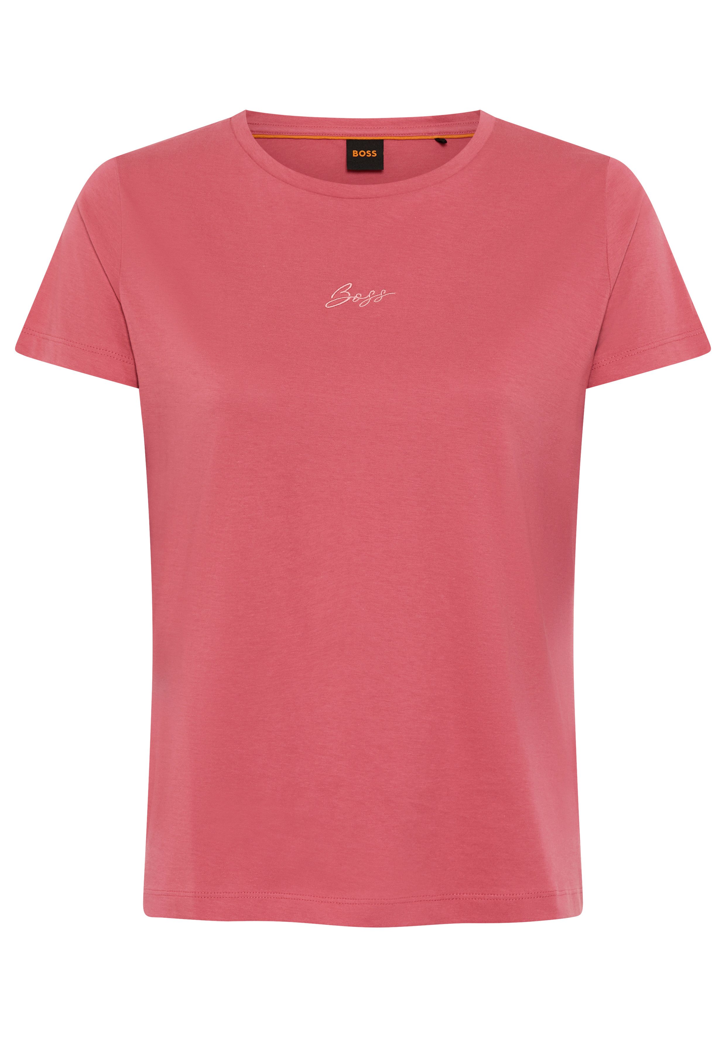 BOSS ORANGE T-Shirt Elove Embro Premium Damenmode mit Rundhals, Slim Fit