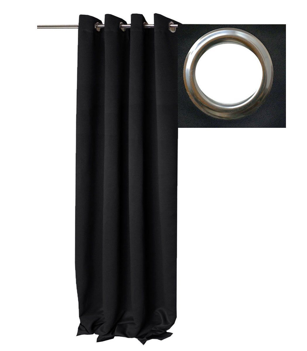 Brilliant Vorhang Verdunkelung Vorhang ÖSEN 140x145 Schwarz (1 St), Ösen, v günstig online kaufen