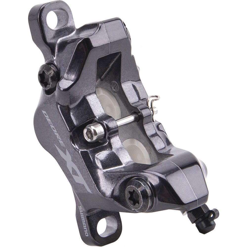 Shimano Scheibenbremse SHIMANO Bremssattel XT BR-M8120 vorn o. hinten, 4Kolben, mit Kühlrippe