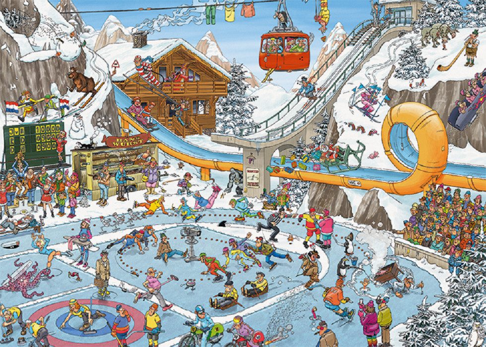 Jan van Haasteren Puzzle Jumbo 19065 Jan van Haasteren Winterspiele 1000 Teile Puzzle, 1000 Puzzleteile