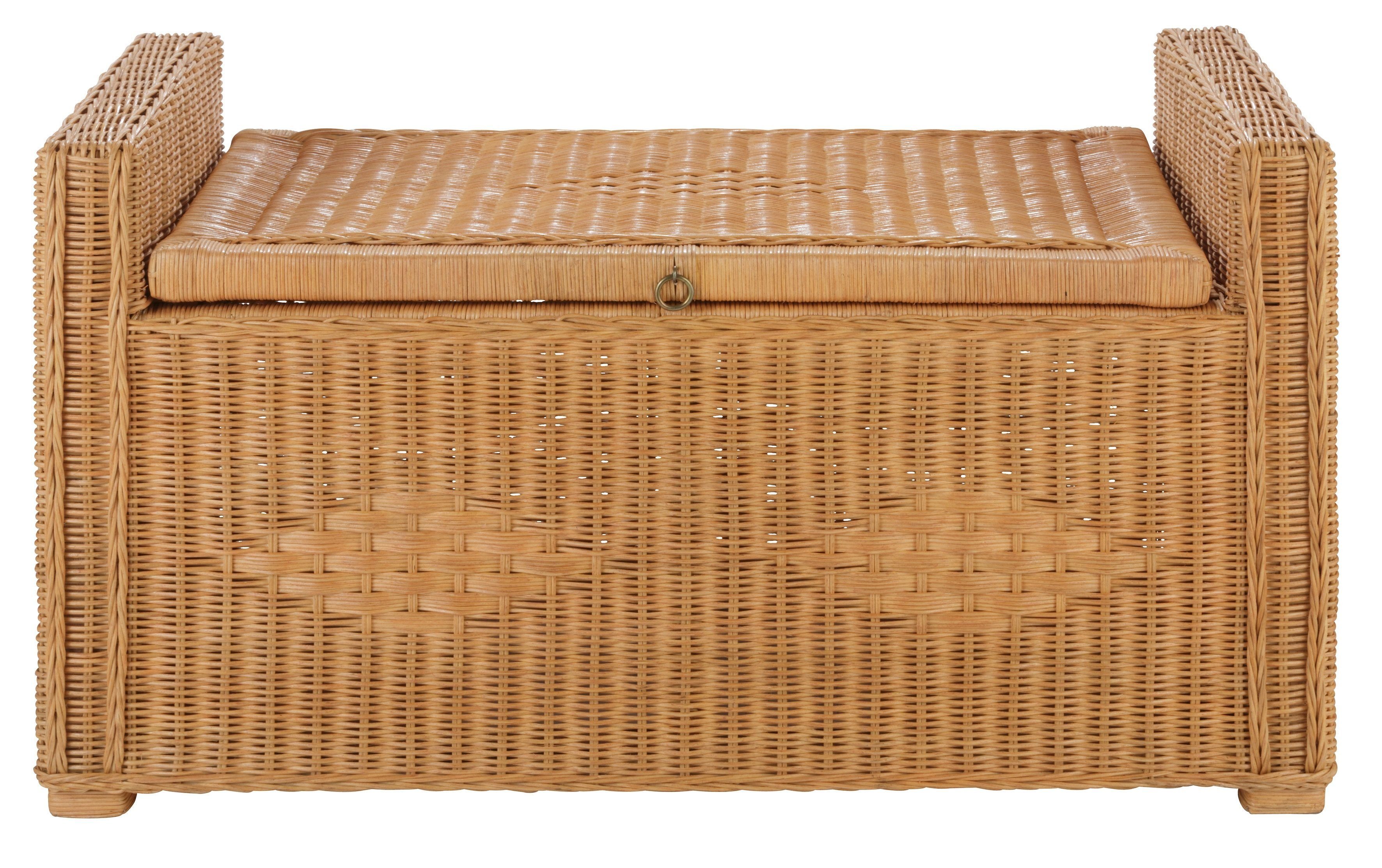 Home affaire Sitztruhe Schönerempfang, TOPSELLER! (Rattan-Bank, OTTOs Choice), Belastbar bis max. 80 Kg, mit Stauraum