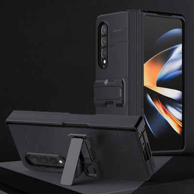 Wigento Handyhülle Für Samsung Galaxy Z Fold4 5G Design King Kong All-round Anti-Fall Handy Tasche Hülle Etuis Schwarz