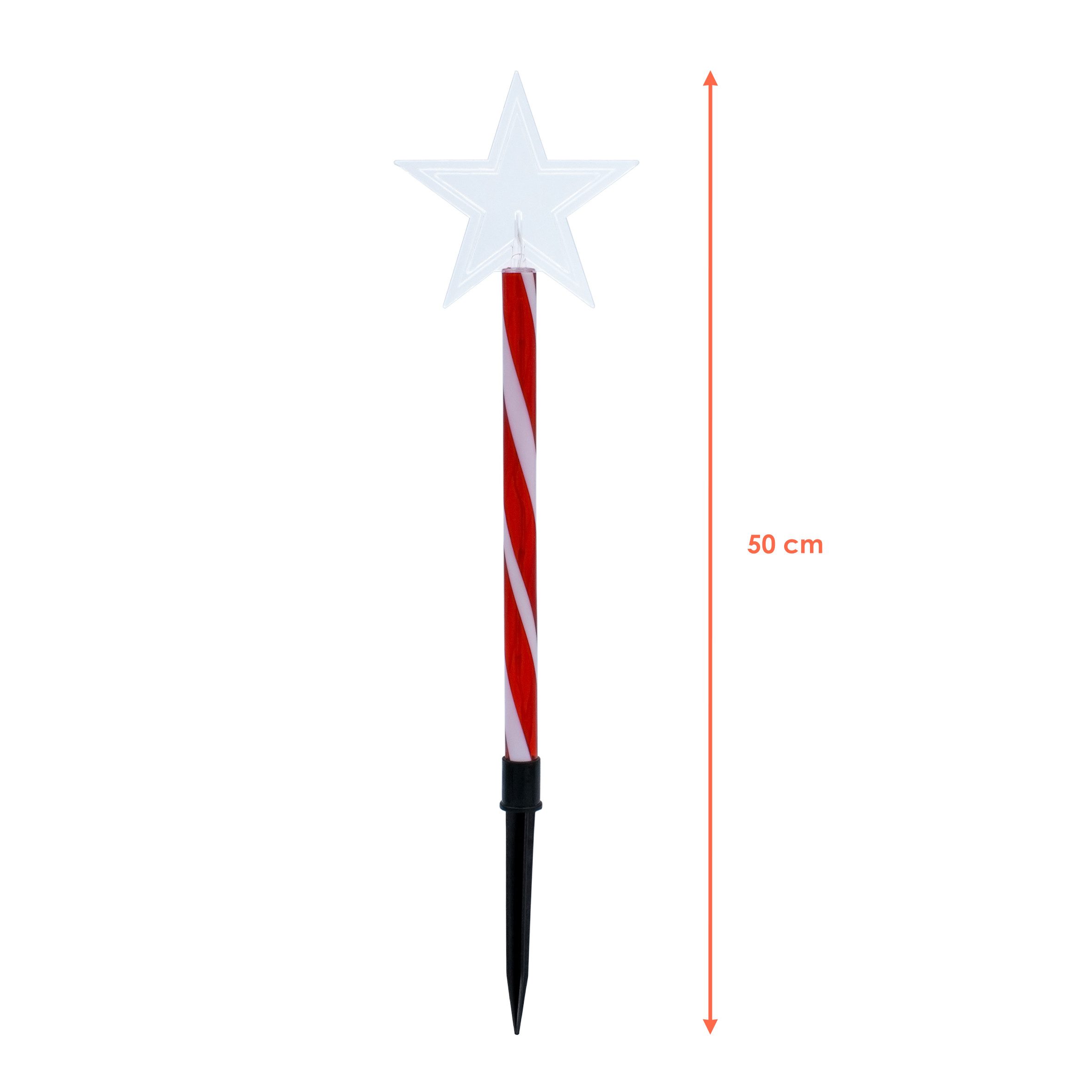 Spetebo Gartenstecker LED Stern rot / günstig online kaufen