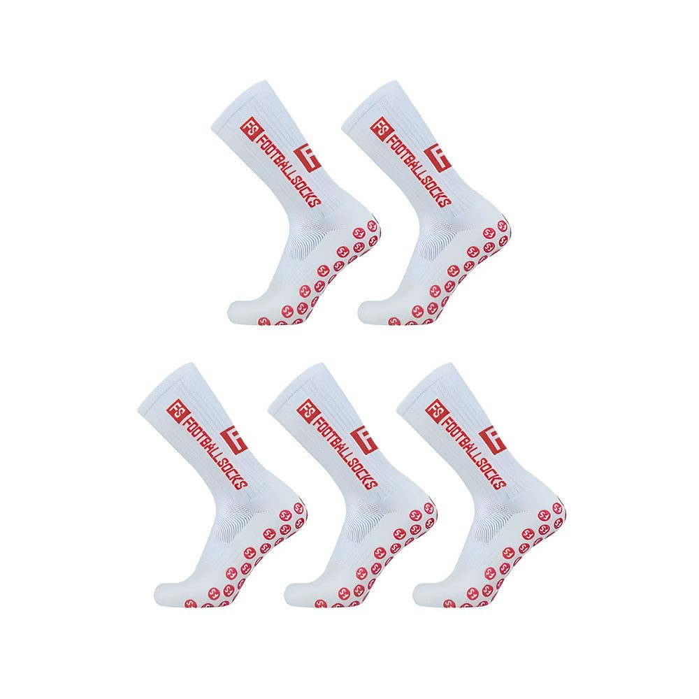 Athlix Sportsocken 5 Paar Fußball Socken, Sportsocken 34-46 Anti Rutsch Gri günstig online kaufen