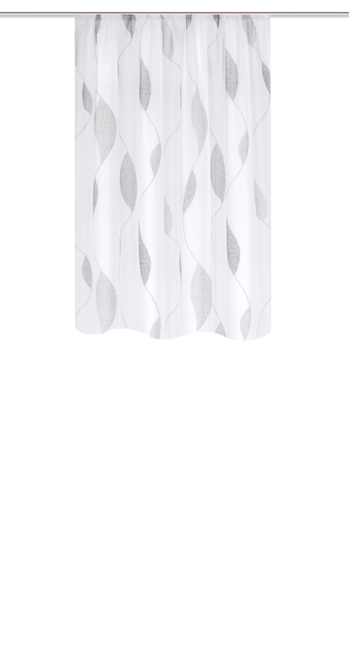 HOME WOHNIDEEN Vorhang 41462 PAOLO Fertigvorhang aus Voile, bedruckt, Kräuselband (1 St), transparent, 100% Polyester