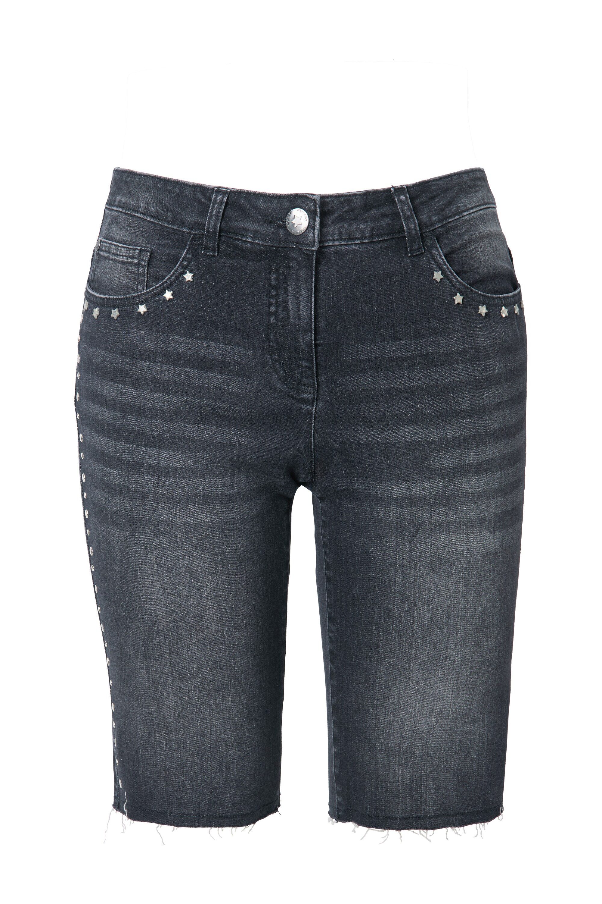Angel of Style 5-Pocket-Jeans Jeans-Bermuda gerades Bein Ziernieten günstig online kaufen