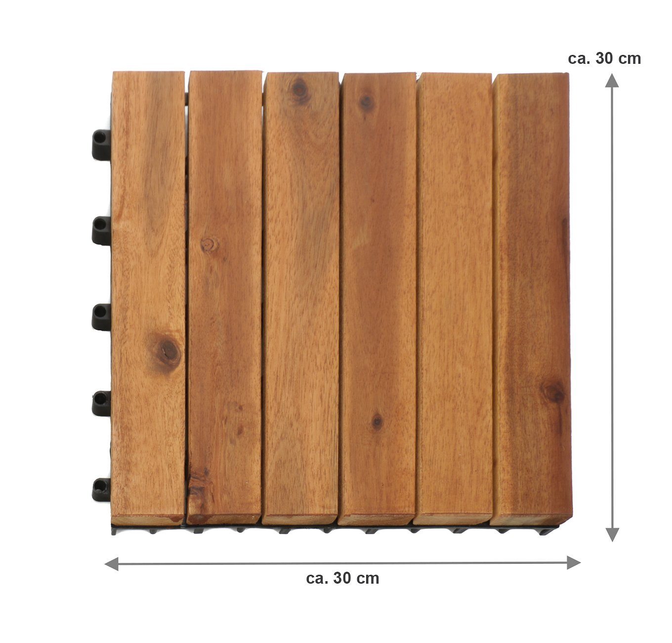 m², = Stecksystem x Holzfliesen Akazienholz, Bubble-Store braun, 9 Polypropylene Balkon Bodenfliesen 30 Terrassenplatte 0,81 Terrasse, cm, 30 Balkonfliesen Terrassenfliesen