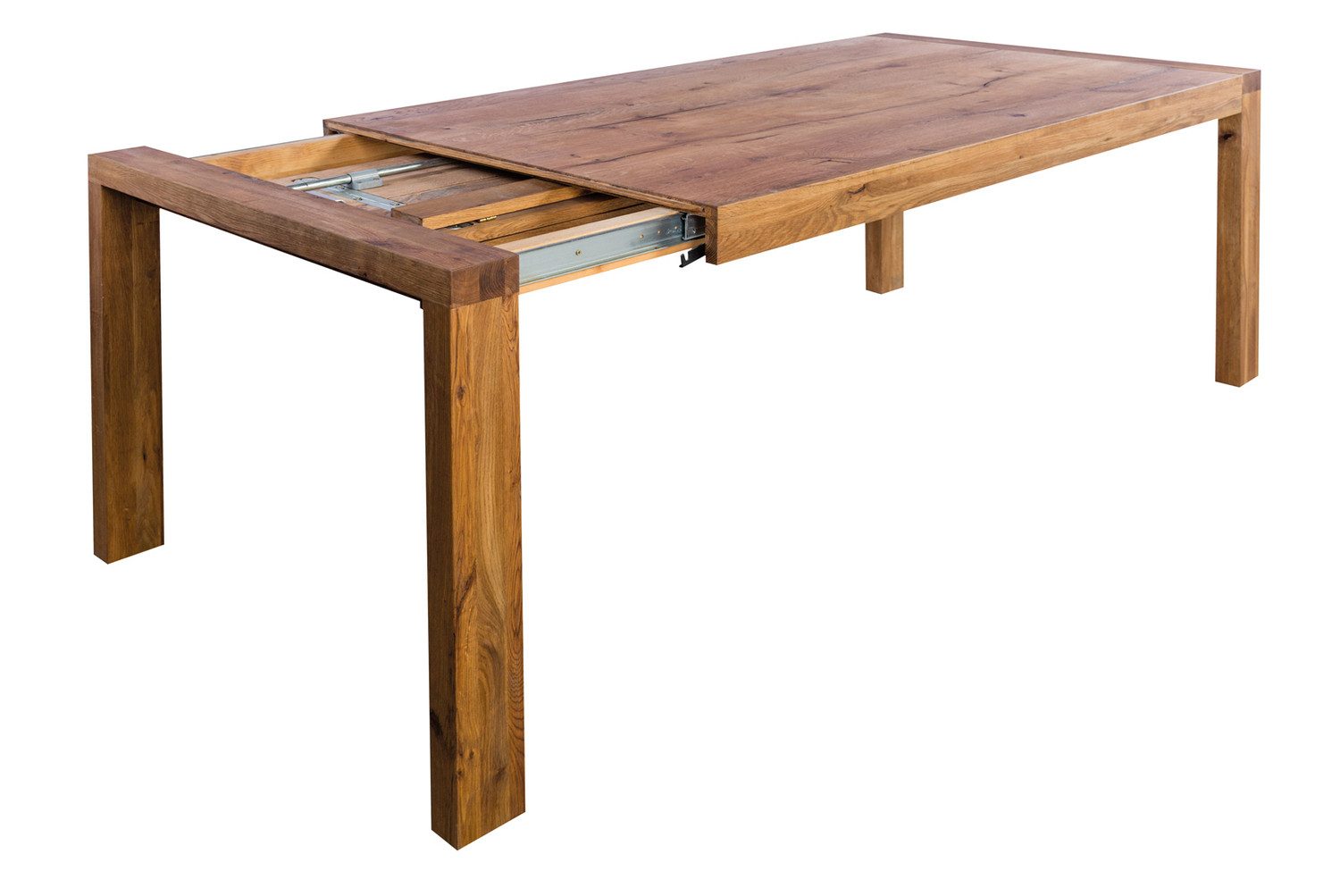 KAWOLA Esstisch LIAN, Eiche Massiv, Ausziehbar, Tisch für Esszimmer, Top Design