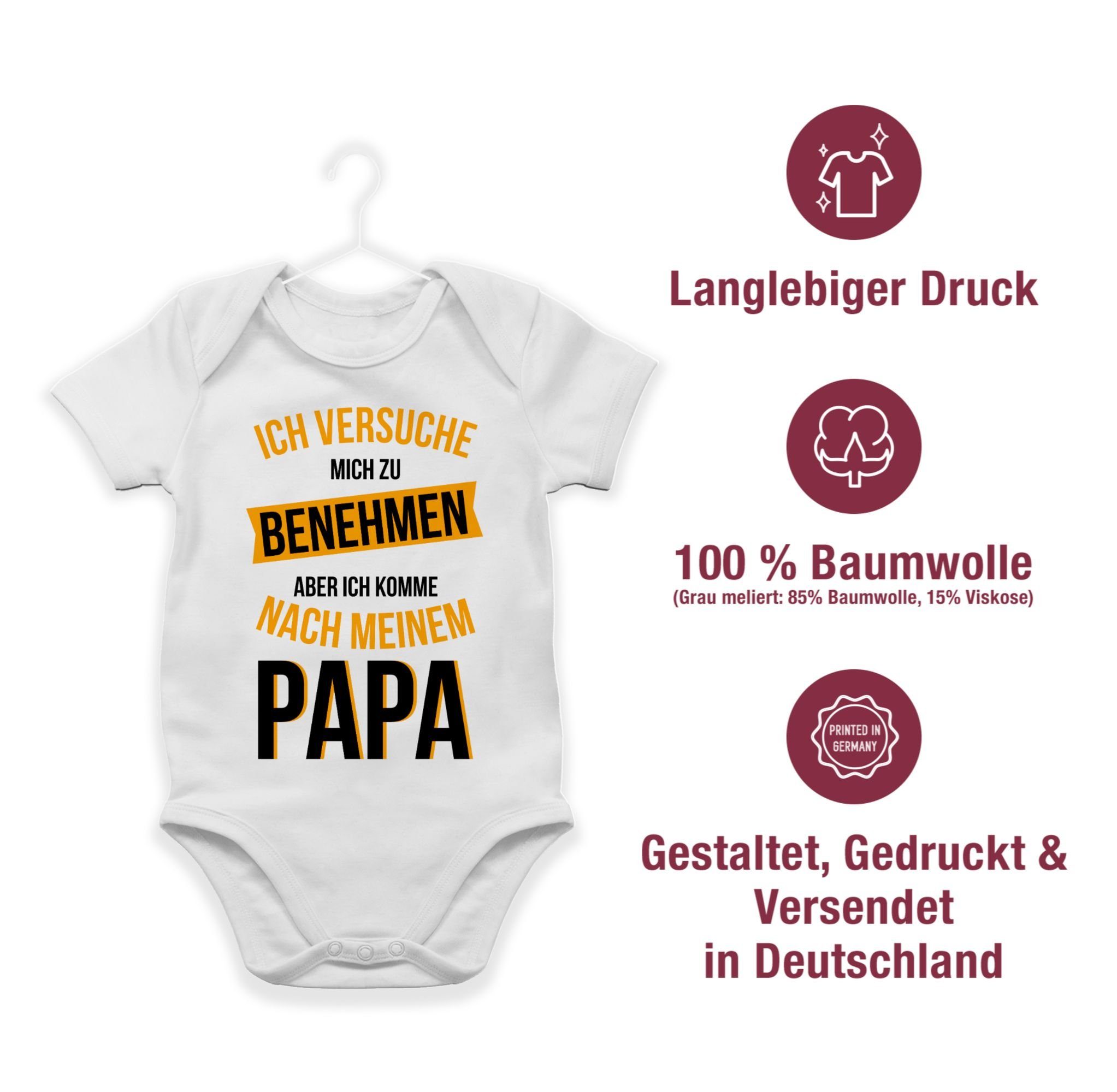 Ich Sprüche Weiß mich Shirtracer schwar zu nach Shirtbody ich versuche aber Papa benehmen komme Baby - meinem 1