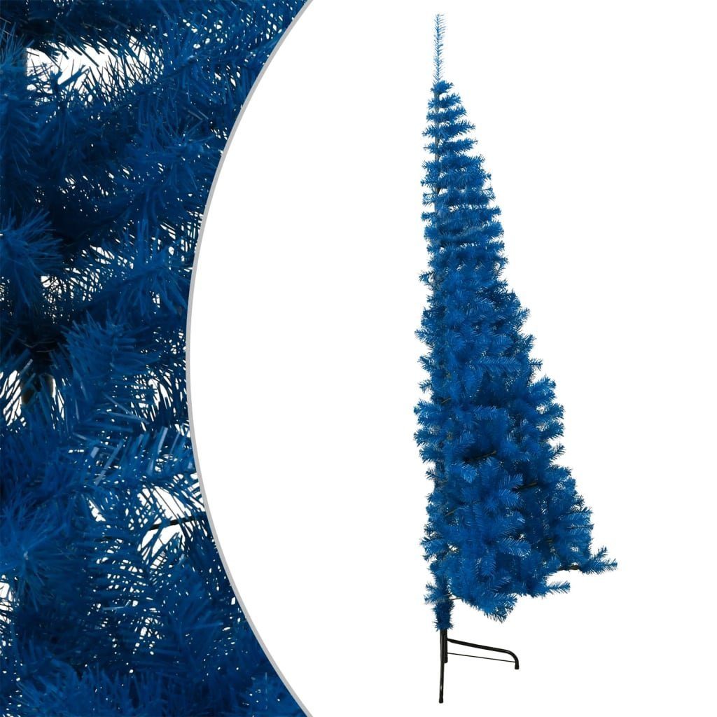 Blau 210 Halb-Weihnachtsbaum Künstlicher Künstlicher furnicato PVC cm Ständer mit Weihnachtsbaum