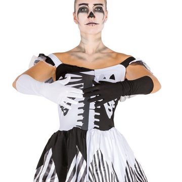dressforfun Kostüm Frauenkostüm Black White Skeleton