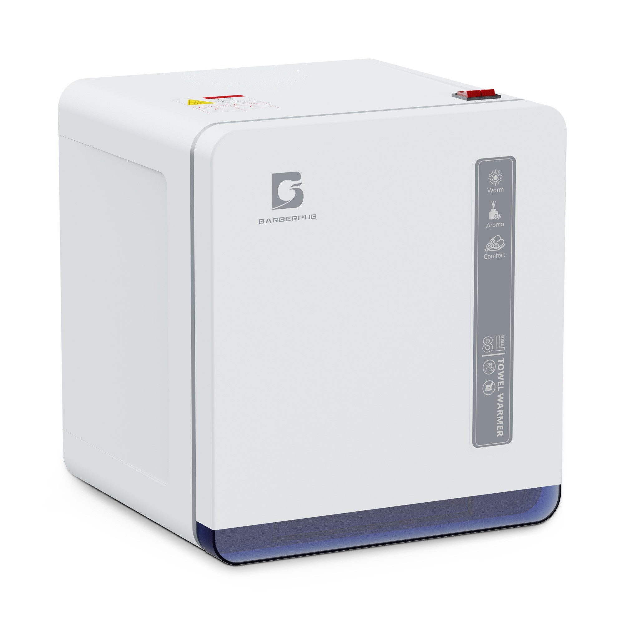 Barberpub Badheizkörper BarberPub Handtuchwärmer mit UV Sterilisator Elektrisch HW208, UV Sterilisator, 8L Handtuchheizkörper, Platz für24 Handtücher