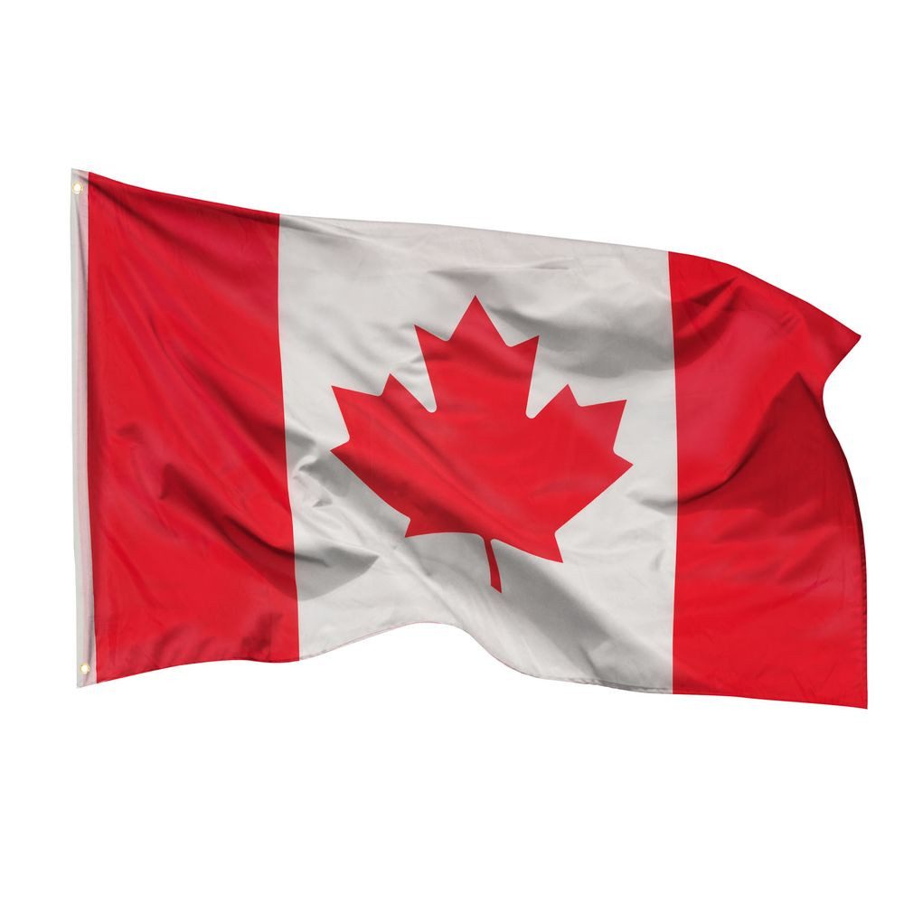 PHENO FLAGS Flagge Kanada Flagge 90 x 150 cm Kanadische Fahne Nationalflagge (Hissflagge für Fahnenmast), Inkl. 2 Messing Ösen