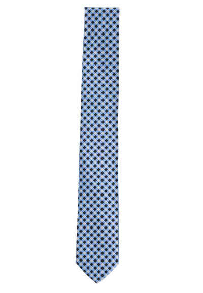 Fabio Farini Krawatte karierte Herren Schlips - Krawatte in 6cm oder 8cm Breite (ohne Box, Kariert) Schmal (6cm), Schwarz/Hellblau/Silber