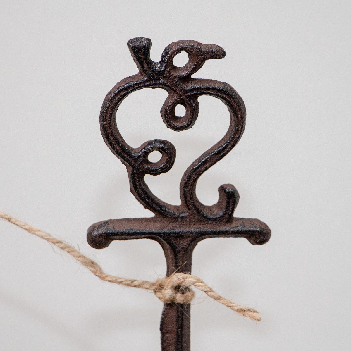 Antikas Gartenfigur Pflanzschnur, Gusseisen, Juteschnur, Braun, zum Beet anlegen