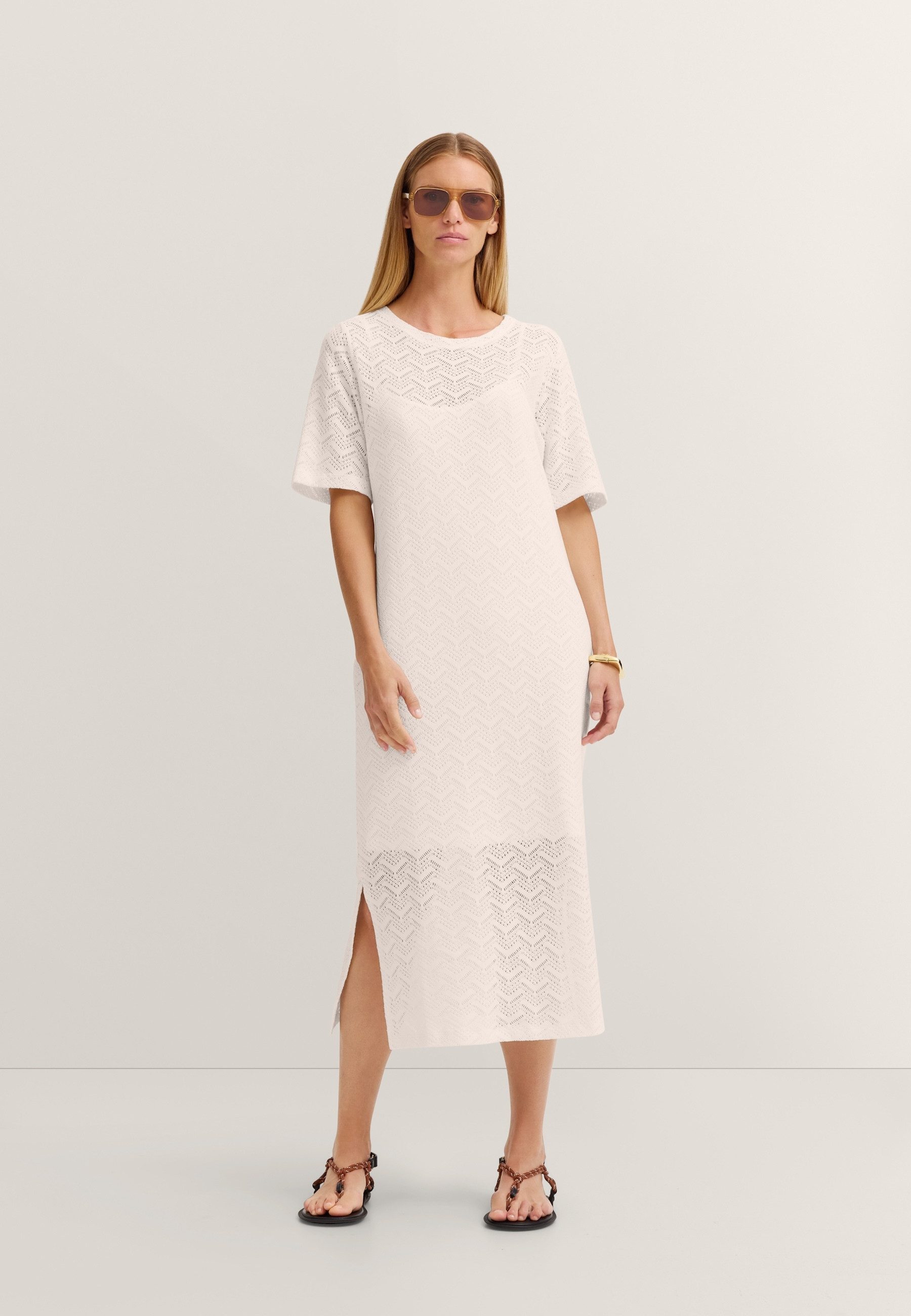 bugatti Sommerkleid mit Struktur aus Baumwollmix