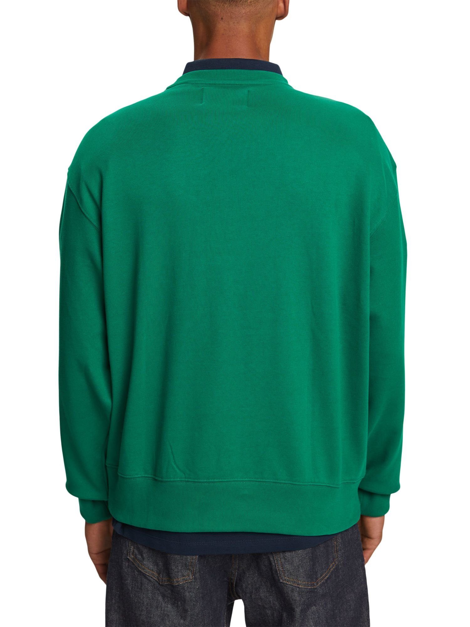 Esprit Sweatshirt Logo-Sweatshirt aus GREEN Bio-Baumwolle (1-tlg) DARK