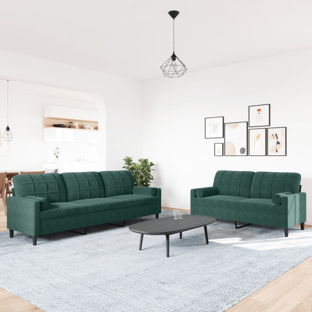 vidaXL Sofa 2-tlg. Sofagarnitur mit Kissen günstig online kaufen