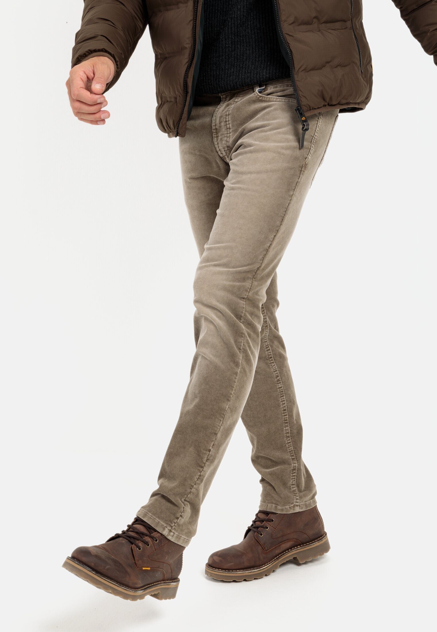 Cordhose camel Cordhose active 5-Pocket Braun (1-tlg)