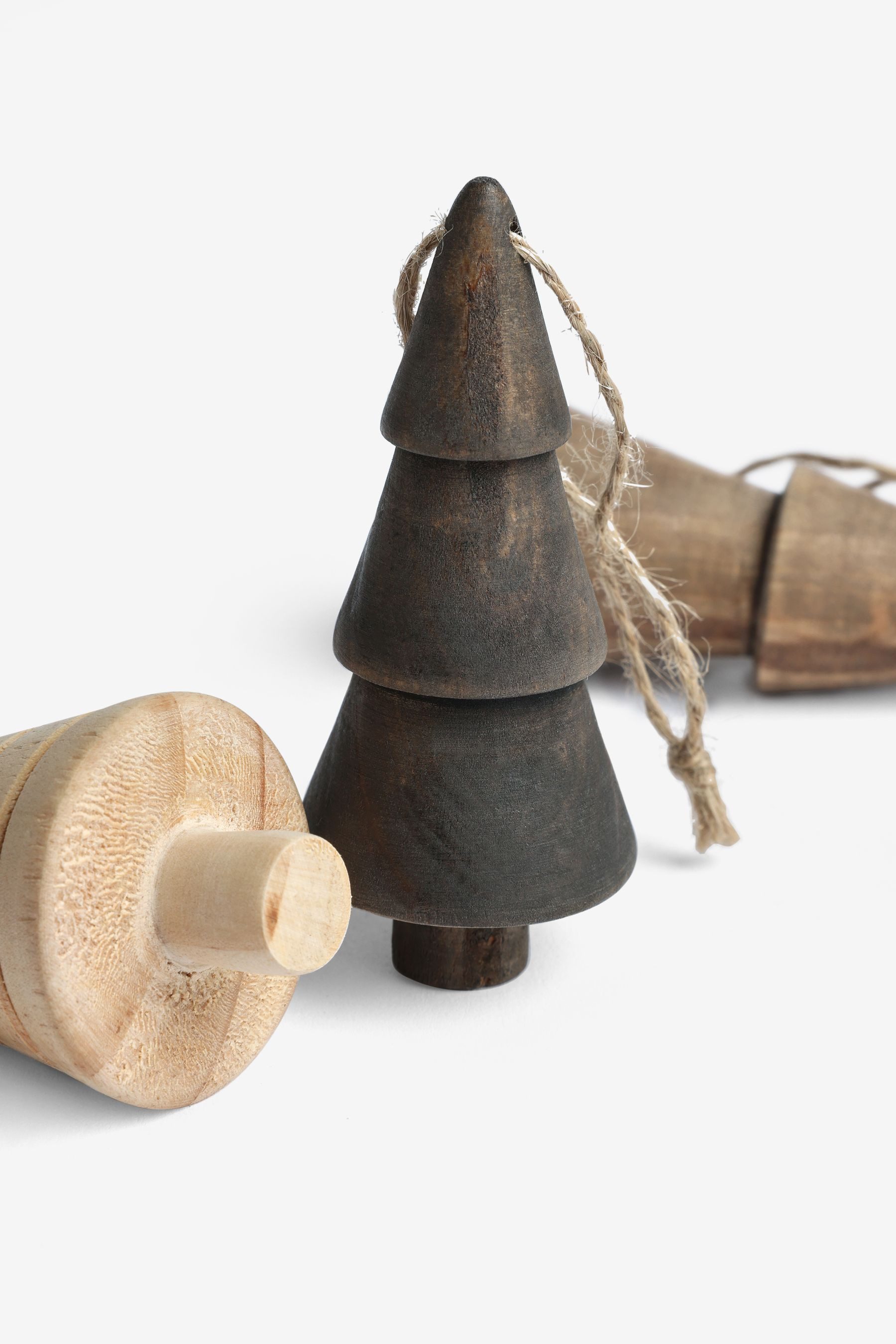 Next Weihnachtsbaumkugel Holz-Christbaumkugeln, 6er-Set