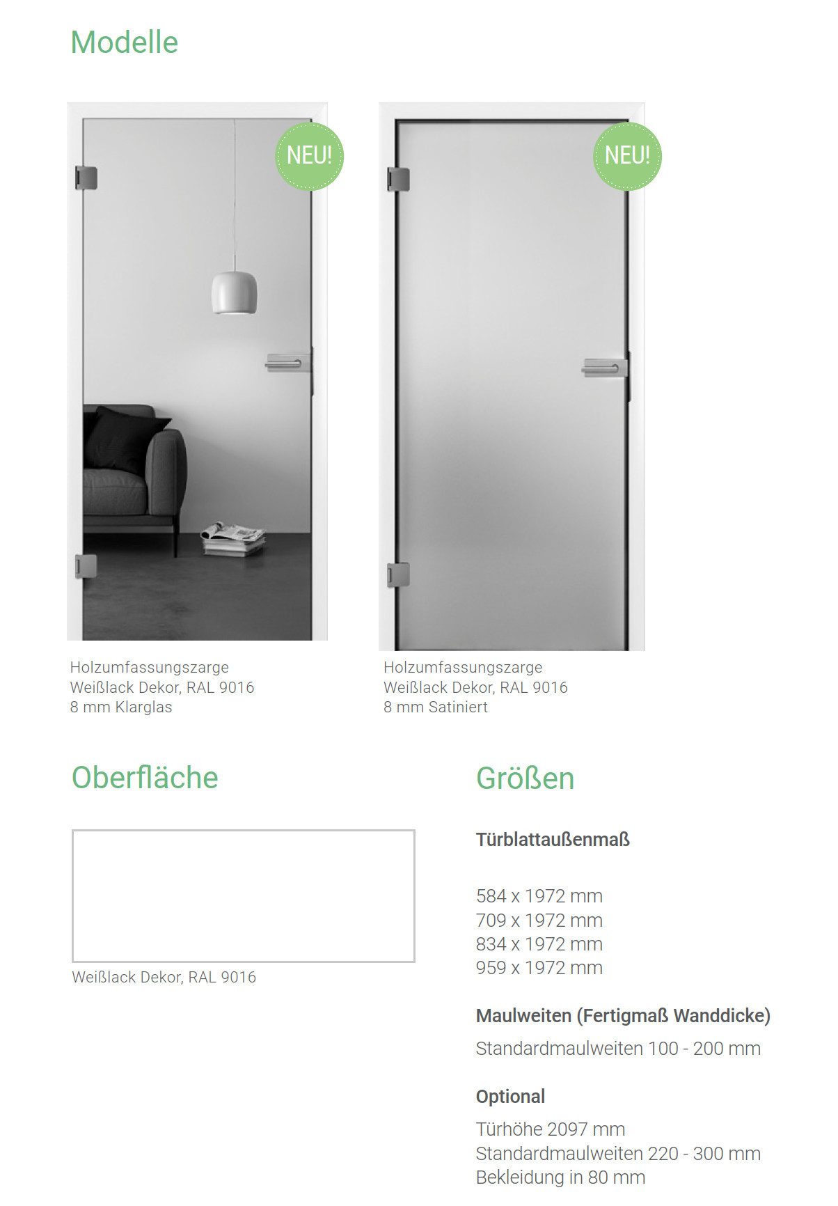 steinau Zimmertür Ganzglas Innentür - Tür günstig online kaufen
