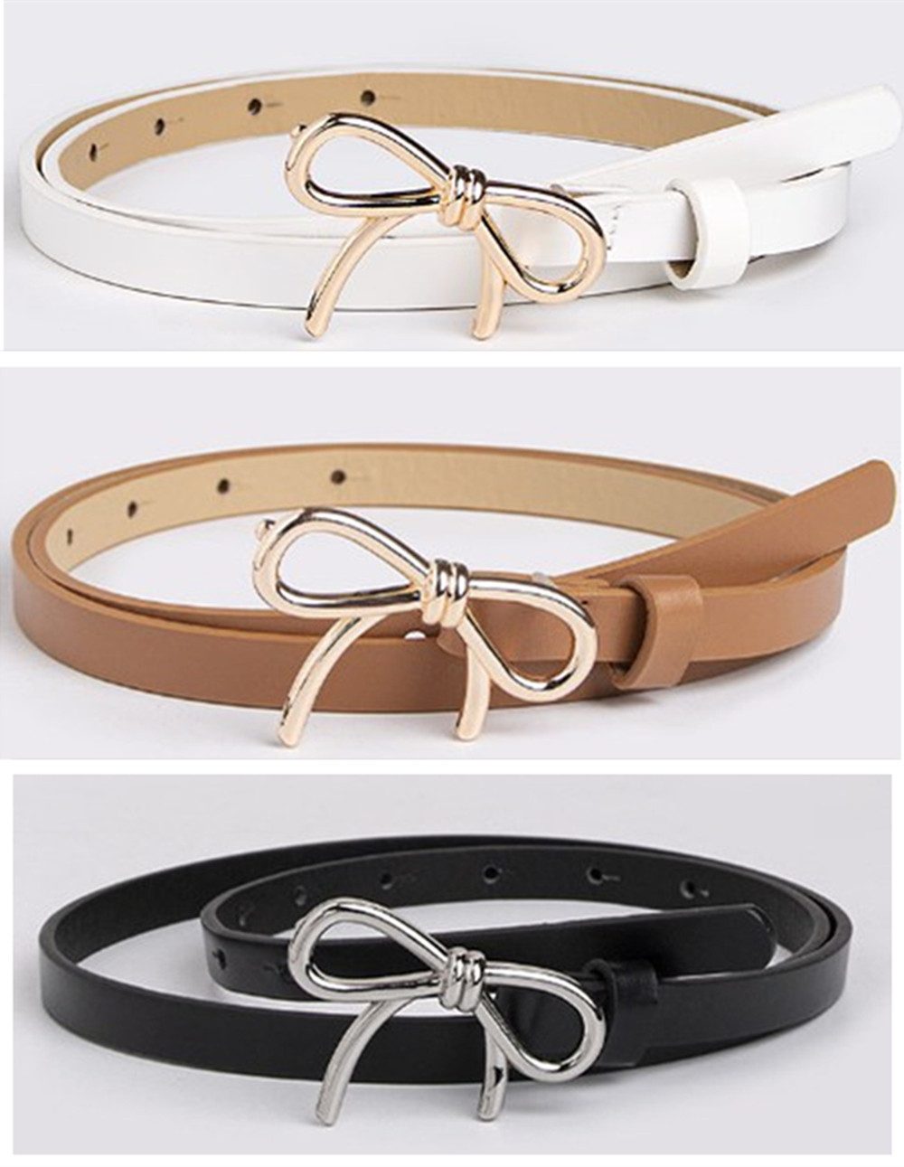 XDeer Gürtelriemen 3 Stück Gürtel Damen,1 cm schmaler Gürtel, für Kleid und günstig online kaufen