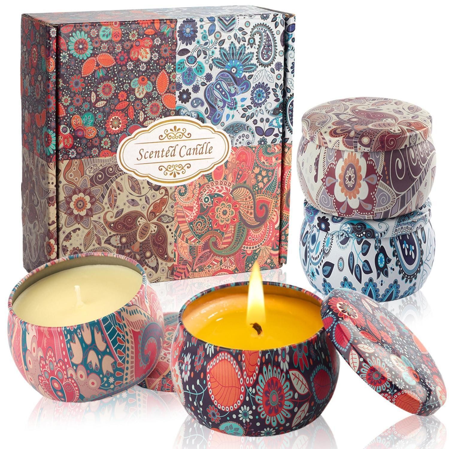 LuxusKollektion Duftkerze Duftkerzen Set 4 Stück 04-floral