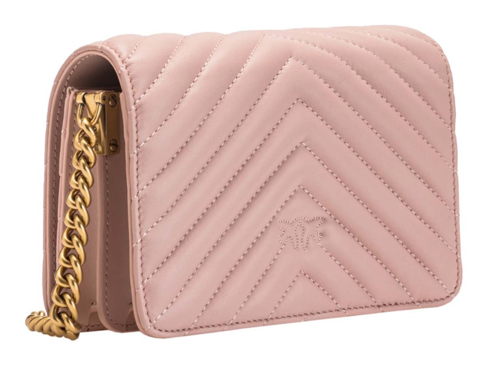 PINKO Umhängetasche Mini Sheep Nappa Chevron, aus echtem Schafsleder