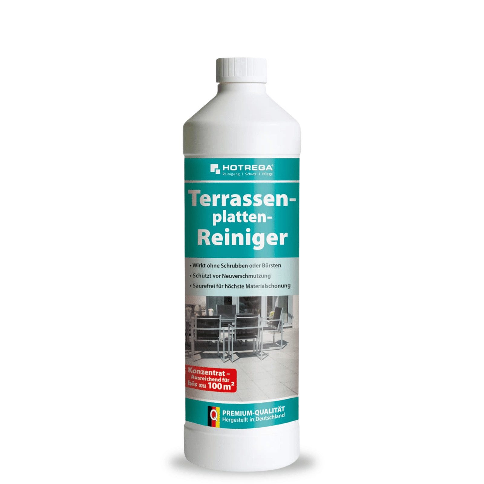HOTREGA® Terrassenplatten Reiniger Terrasse, Balkon und Treppe reinigen 1 Liter Universalreiniger