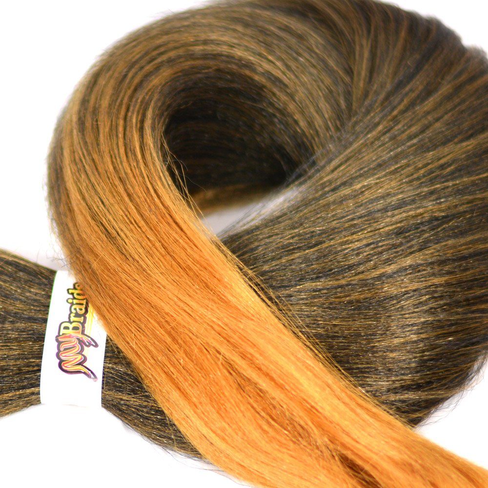 und Schwarz-Dunkelblond einfach Flechthaar 10-EZ BRAIDS! 3er Professional heissem Zöpfe, formbar Braids Wasser MyBraids YOUR Mit versiegelbar Pack Kunsthaar-Extension