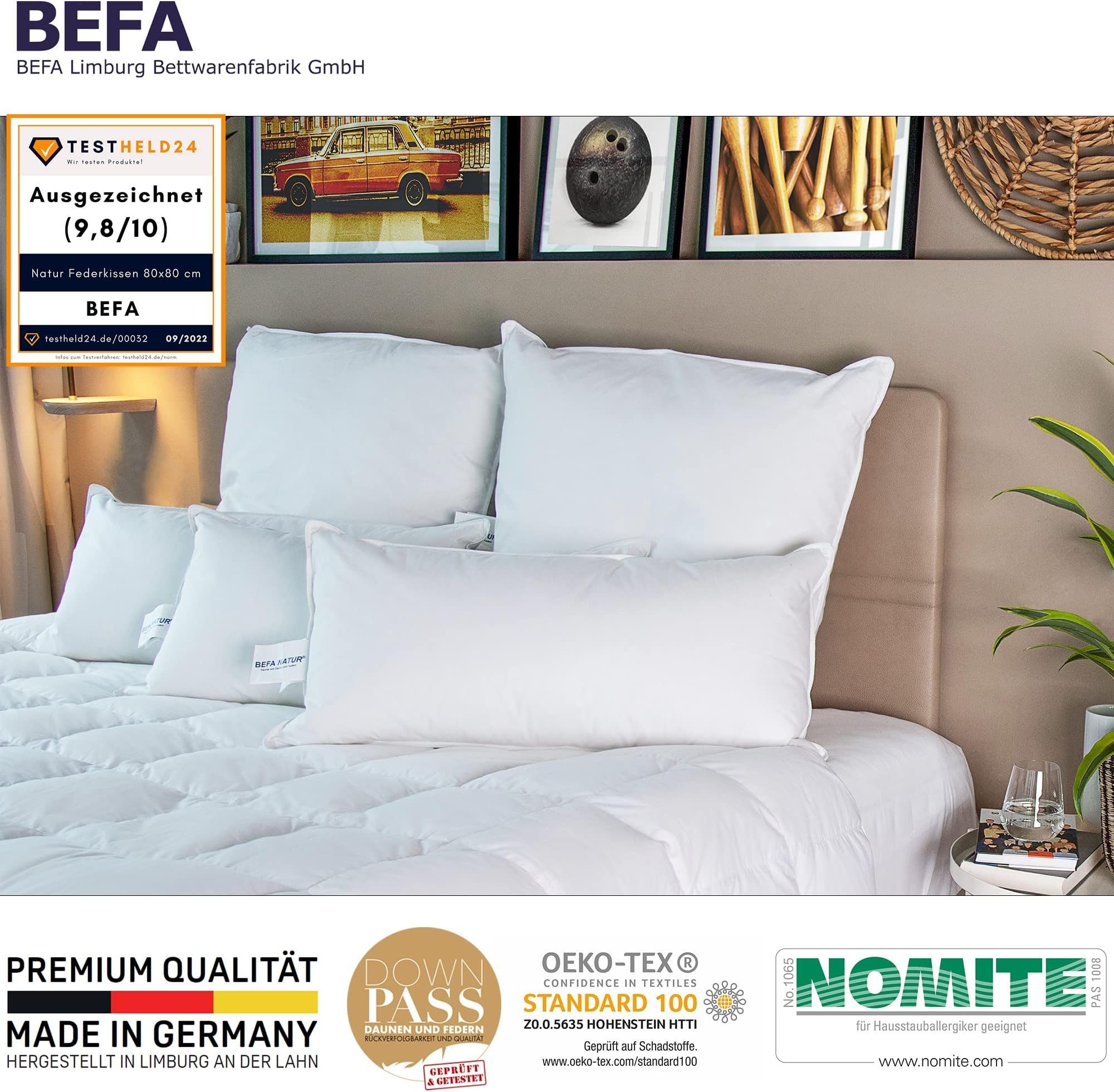 BEFA NATUR Daunenbettdecke "Erholsame Nächte" 60/40 Premium-Ganzjahresdecke, 4-Jahreszeitendecke, Füllung: 60% Daunen, 40% Federn, Bezug: Baumwolle, Made in Ger – Bild 4 von 5
