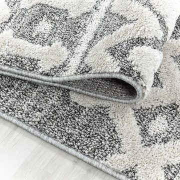 Hochflor-Teppich für Wohnzimmer und Schlafzimmer Boho-Design, Stilvoll Günstig, Rund, Höhe: 20 mm