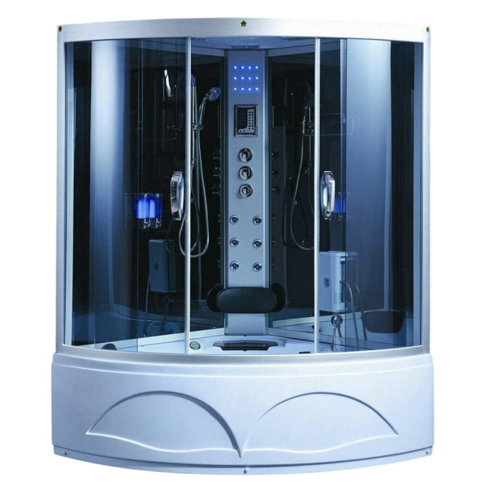 DEKO VERTRIEB BAYERN Dampfdusche XXL Luxus LED Dampfdusche +Whirlpool SET Duschtempel Komplettdusche Oz