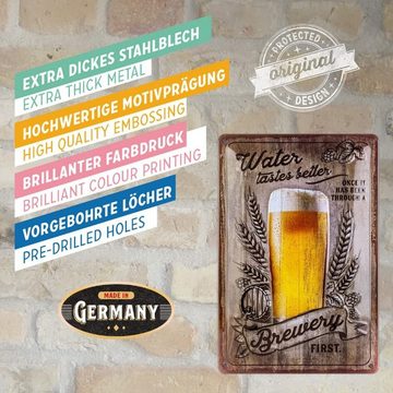 Nostalgic-Art Metallschild Blechschild 20 x 30cm - Water Tastes Better ... - Special Edition Beer
