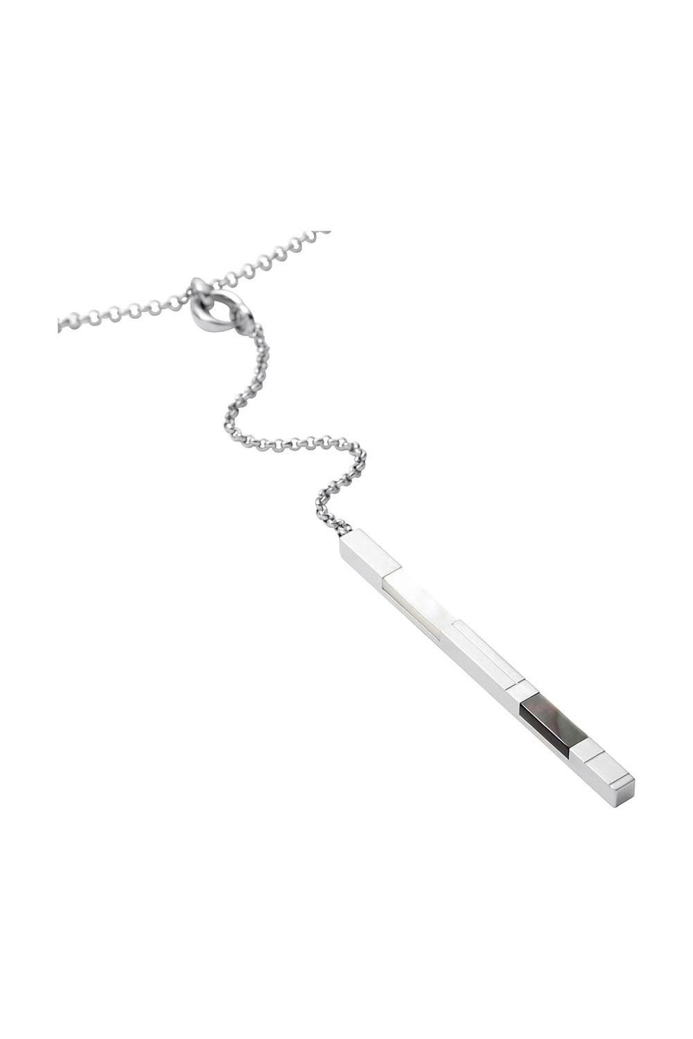 DKNY Collier Damen, aus Edelstahl, Silber, 60cm lang, Karabiner