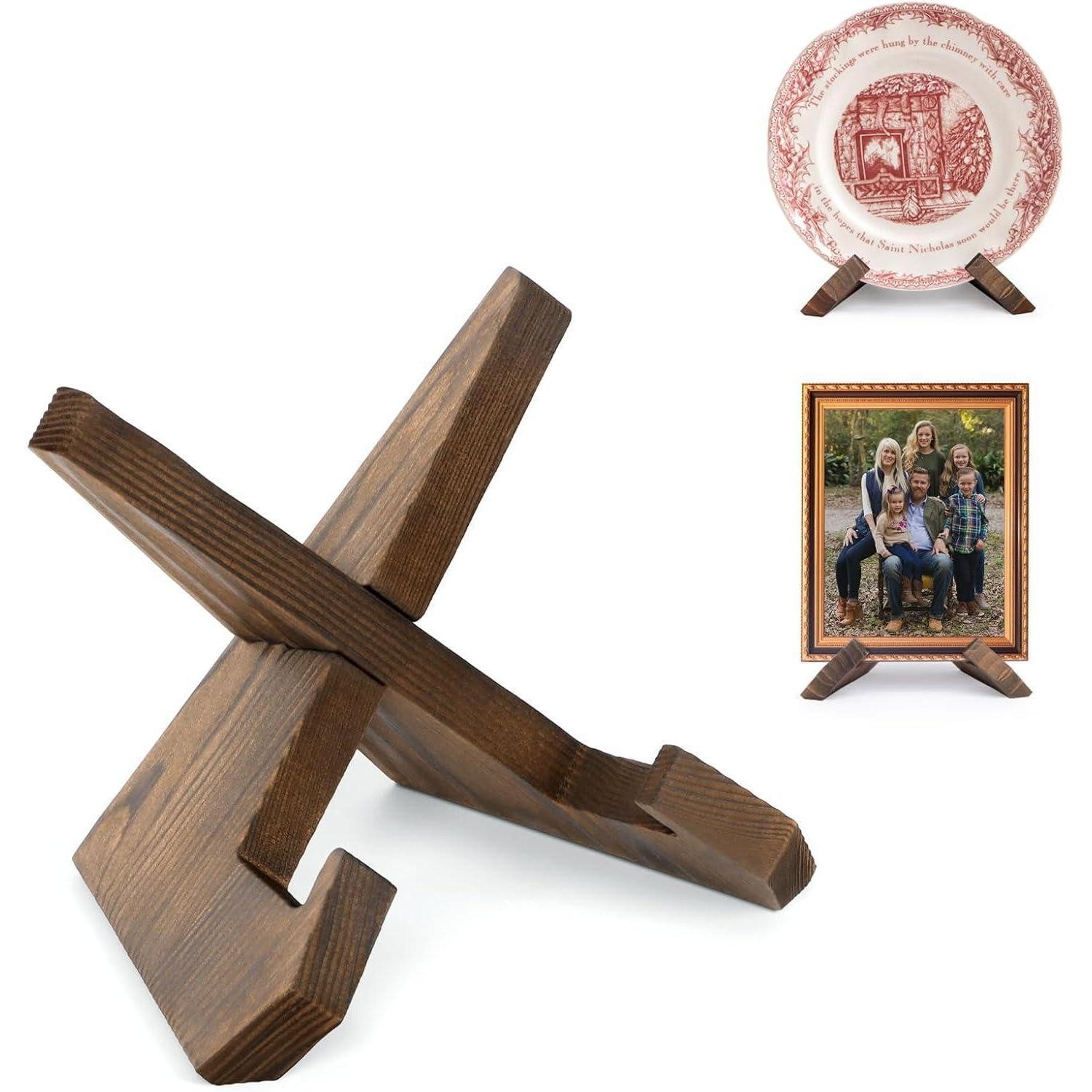 LuxusKollektion Präsentationsstaffelei Tellerständer Tellerhalter Holz Tischaufsteller 12 cm 1 Stück