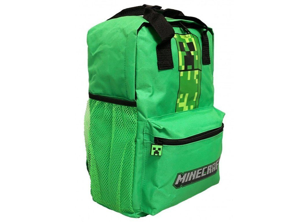 Minecraft Rucksack Schulrucksack Creeper grün