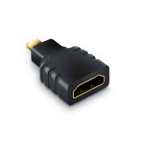 CSL HDMI-Adapter zu micro HDMI Typ D Stecker, HDMI Typ A Buchse, Full HD Micro HDMI zu HDMI Adapter