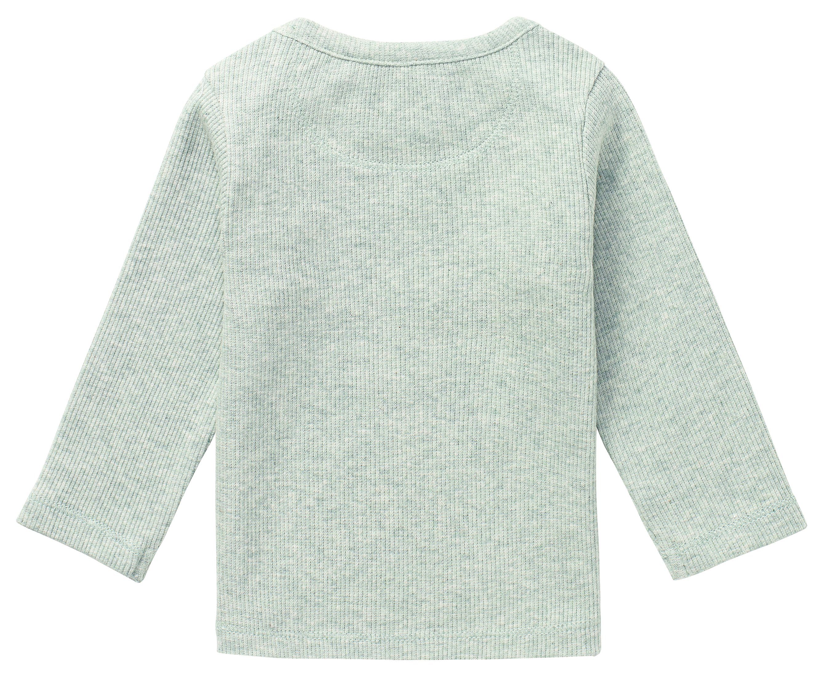 Noppies (1-tlg) Noppies Langarmshirt Natal Melange Longsleeve Grey Mint