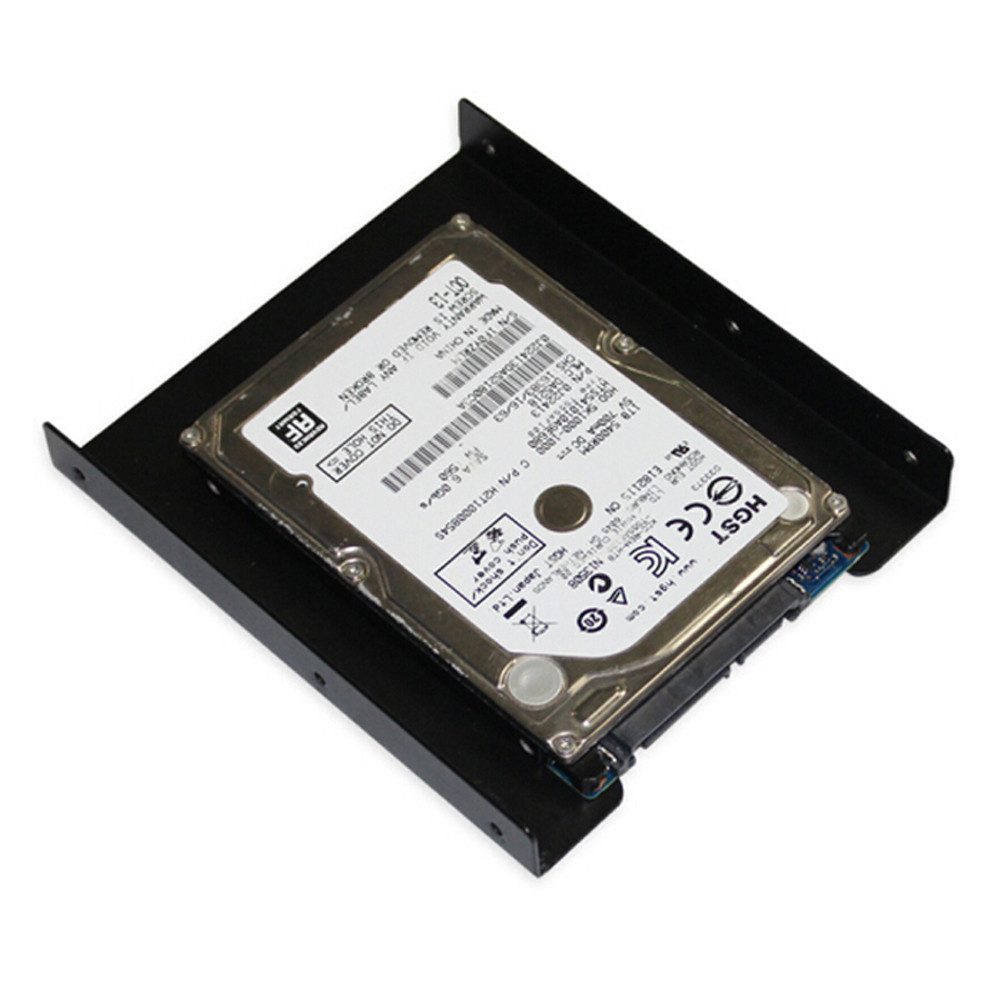 Bolwins Festplatten-Einbaurahmen Q89 Einbaurahmen 2,5" zu 3,5" SSD Festplatte Einbau Rahmen HDD Adapter, Stabile Metallhalterung mit Belüftungsöffnungen für Küh – Bild 4 von 5