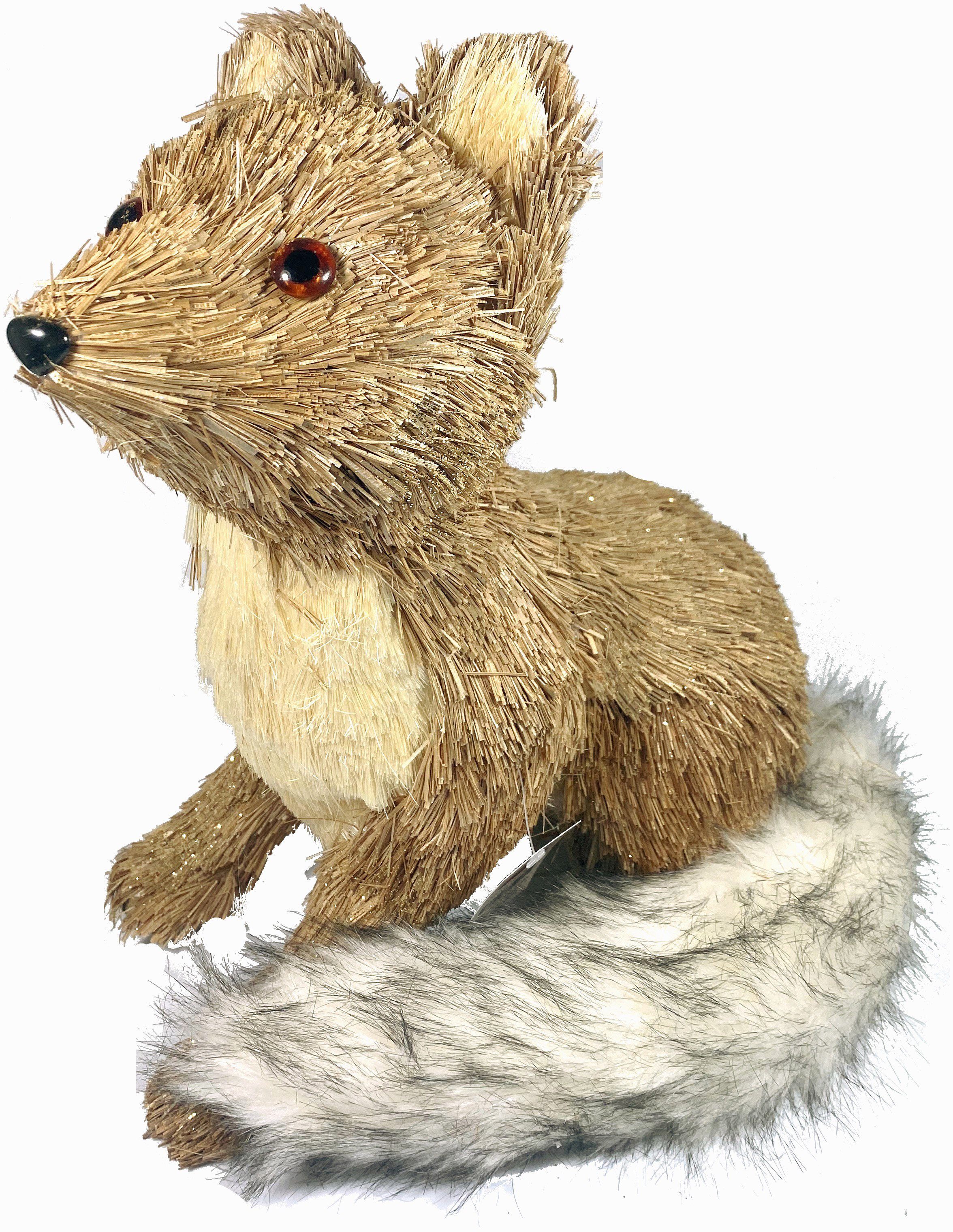 und Weihnachtsdeko Weihnachtsfigur Kunstpelz St), Bast Fuchs, (1 home my aus