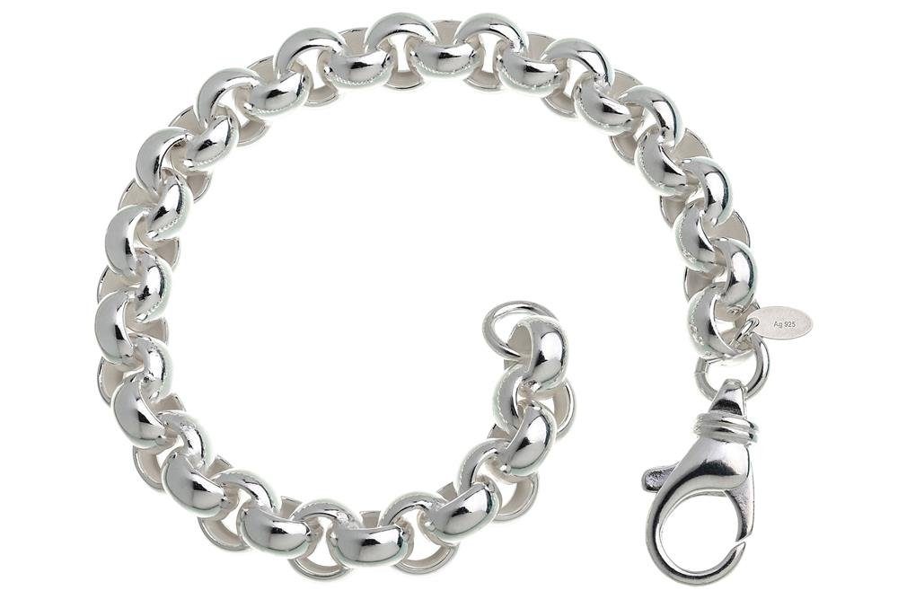 Silberkettenstore Silberarmband Rundes 925 Silber, Armband wählbar Länge 8,5mm - Erbskette