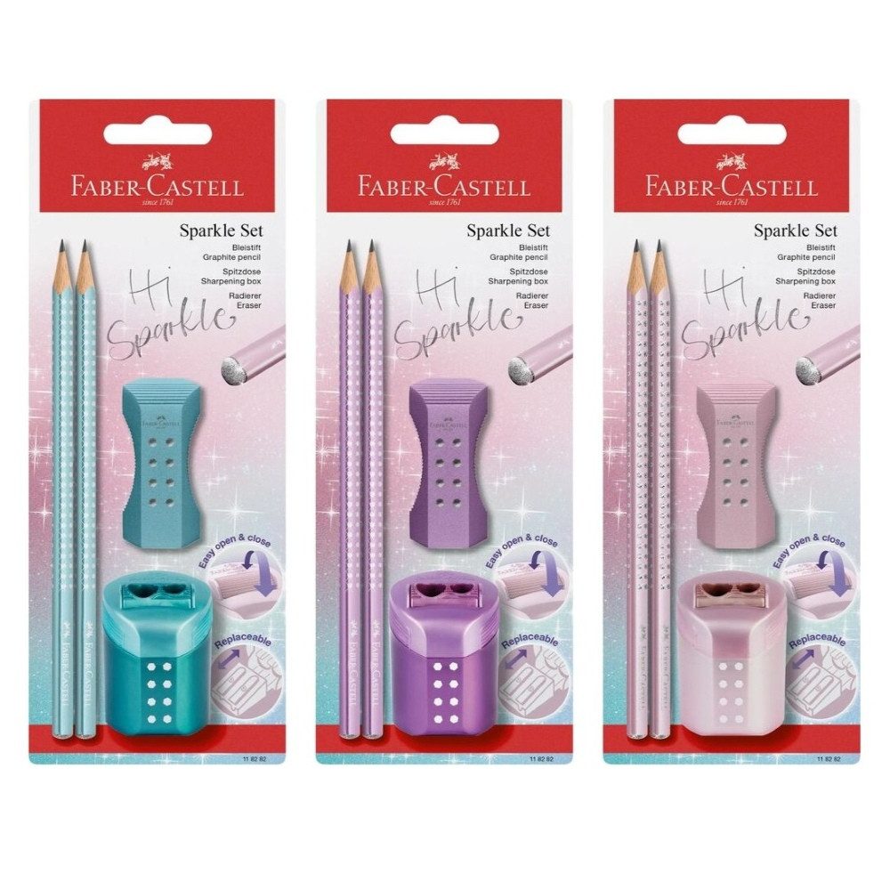 Faber-Castell Bleistift Faber-Castell Schreibset Sparkle Cosmic BK+Acc.