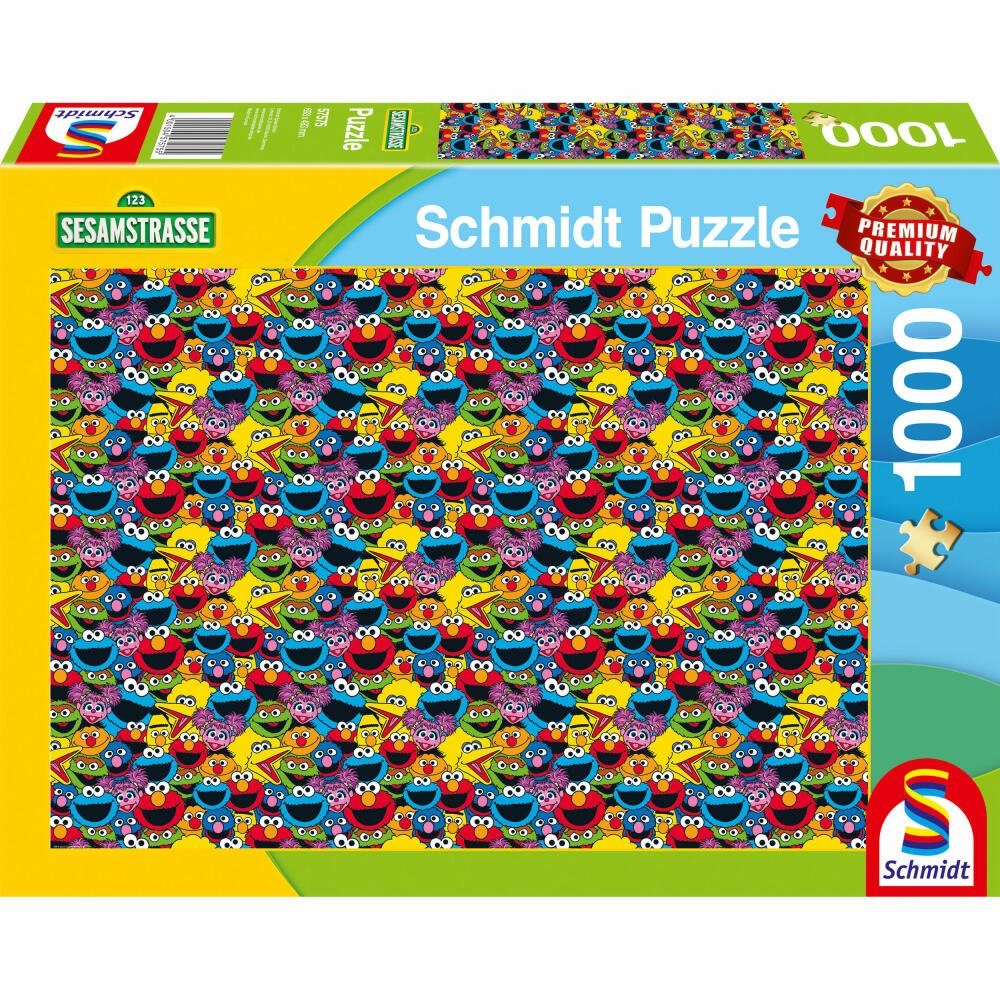 Schmidt Spiele Puzzle Sesamstraße - Puzzleteile wie Sesamstraße was? 1000 1000 Teile, Wer