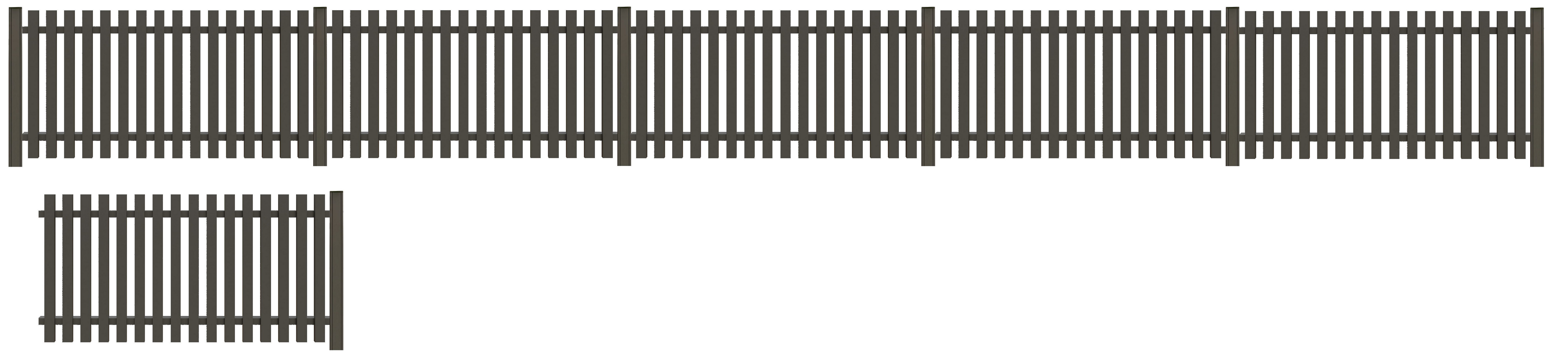 Tetzner & Jentzsch Gartenzaun STRAND, (Set), robuste Aluminium-Elemente in verschiedenen Längen