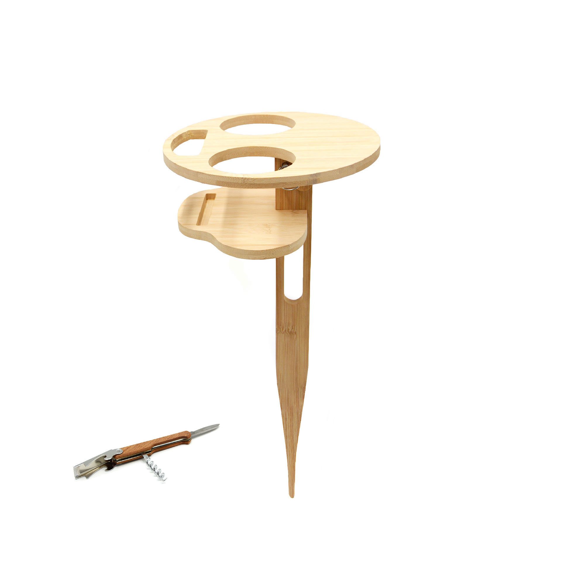 UNUS GARDEN Klapptisch Bierhalter klappbar,Biertisch aus Bambus (2-St) günstig online kaufen