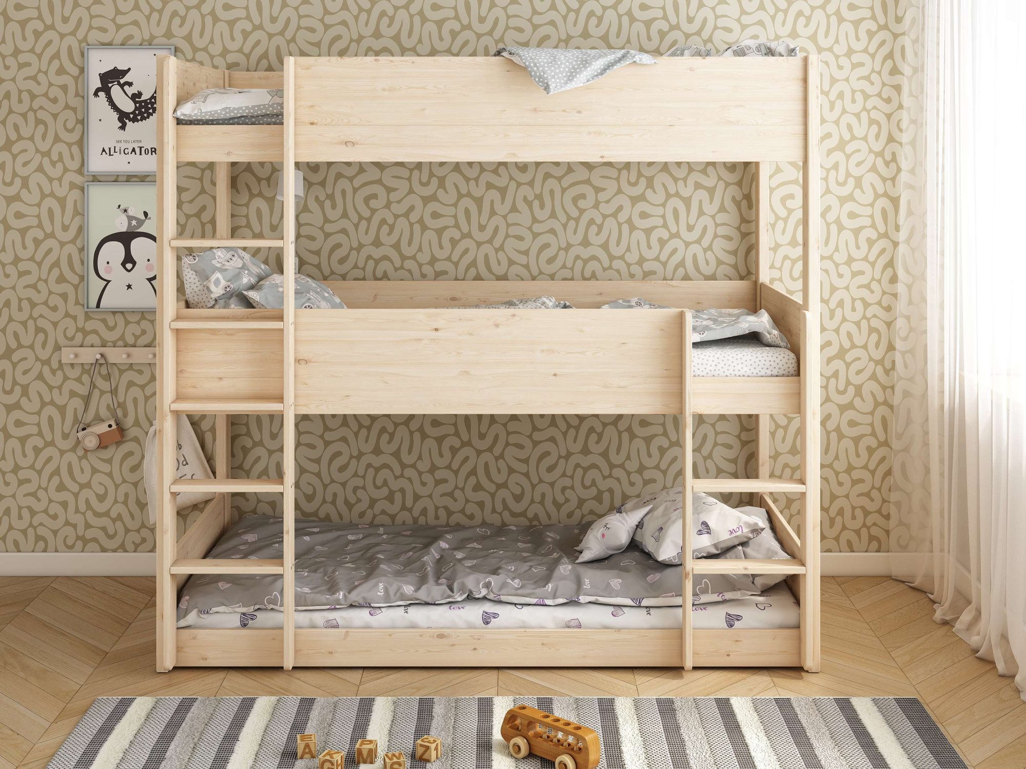 Etagenbett TIPO, Stockbett, Hochbett, Bodenbett, platzsparend