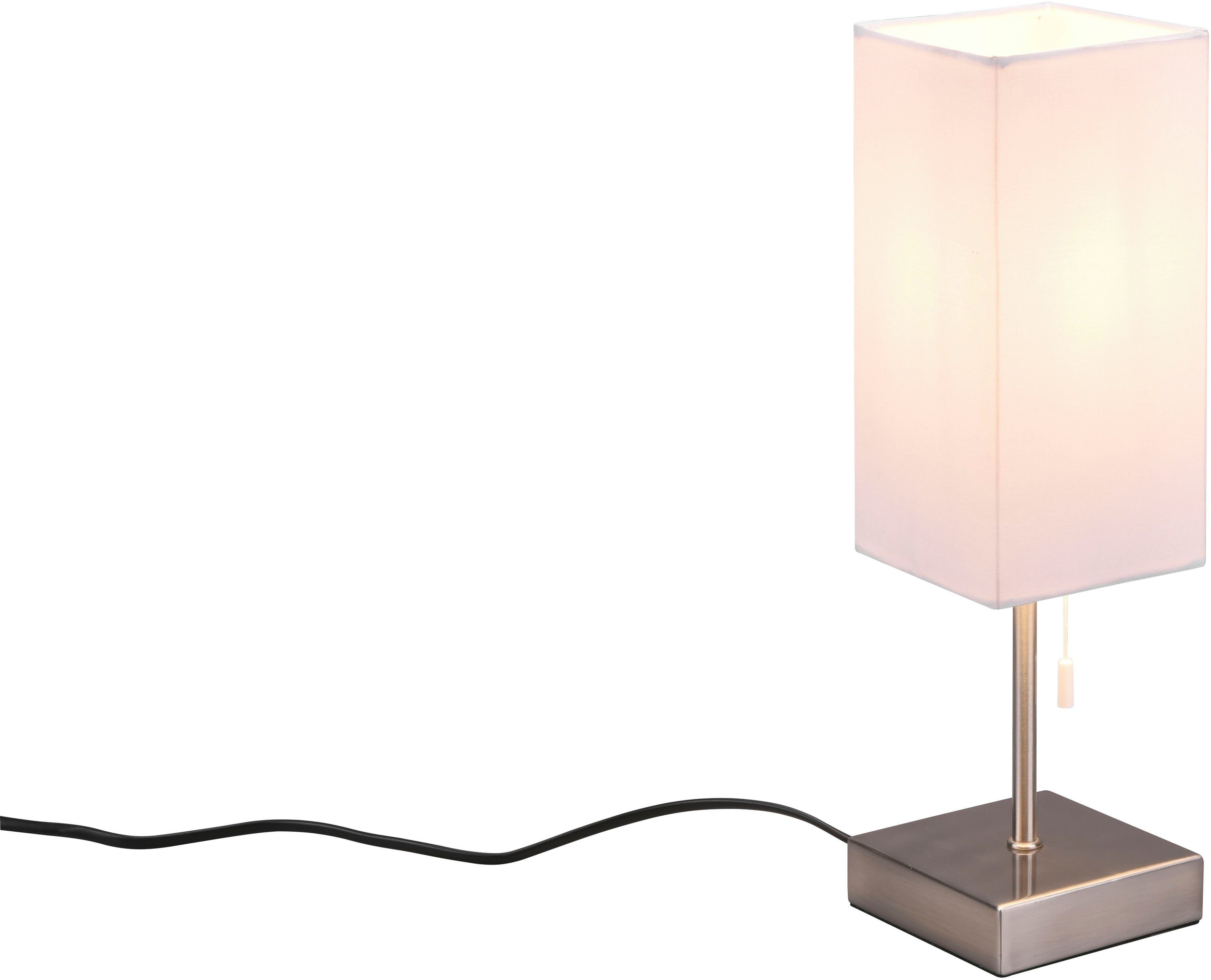 Reality Leuchten Schreibtischlampe Ole, Ein-/Ausschalter, USB-Anschluss mit Ladefunktion, ohne Leuchtmittel, warmweiß - kaltweiß, Nachttischlampe Zugschalter USB-C Lademöglichkeit exkl 1xE27 max 25W